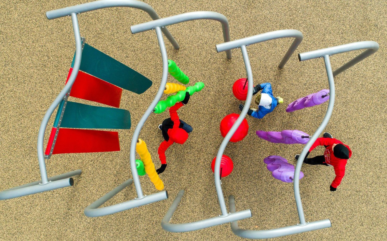 PlayCore Car Wash Inclusive Playground Equipment