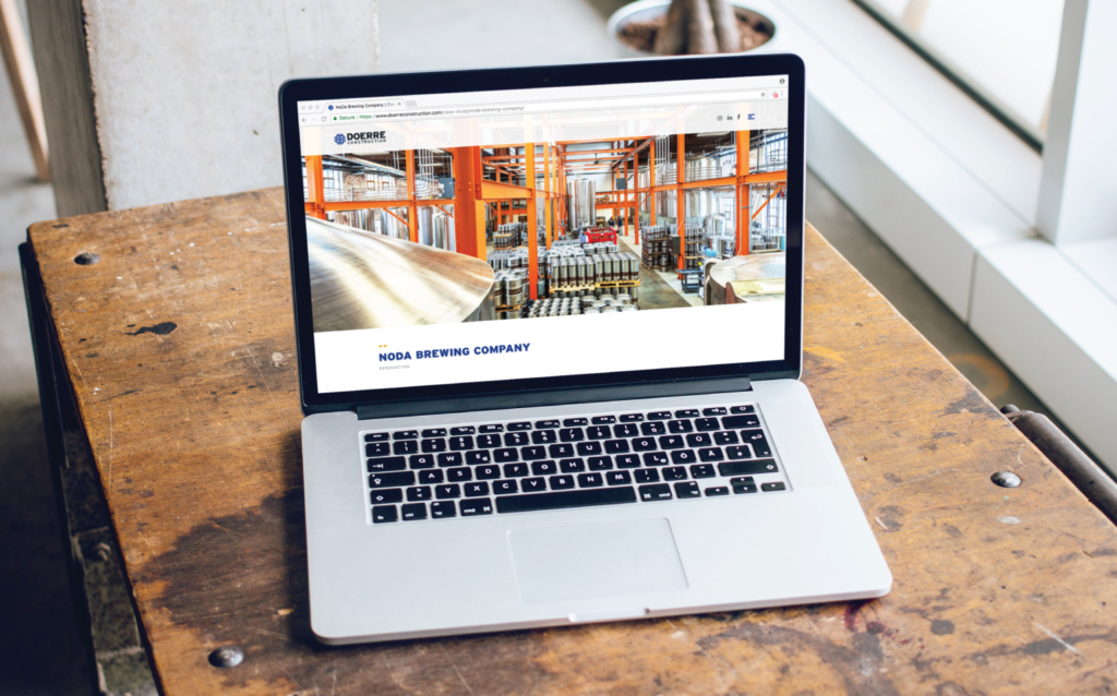 Doerre Construction Website On A Laptop