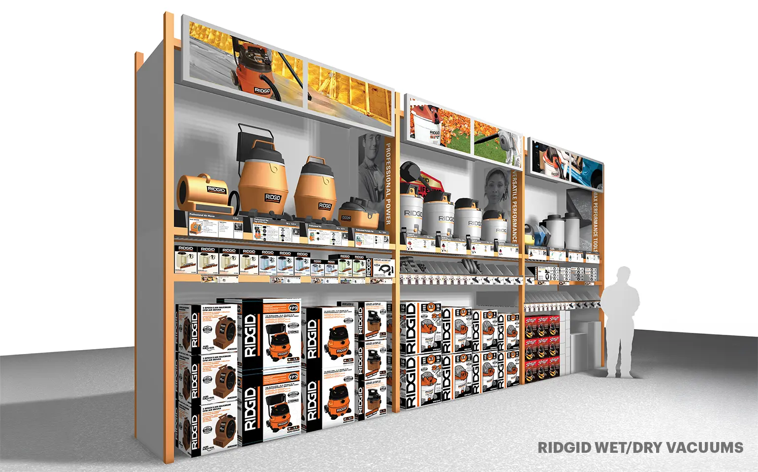 Ridgid wet/dry vacuum store display
