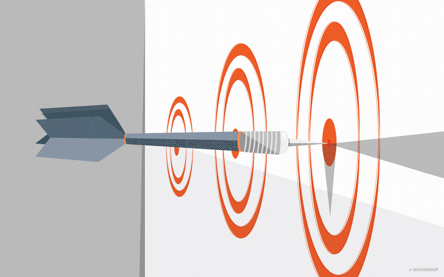 illlustration of dart hitting bullseye