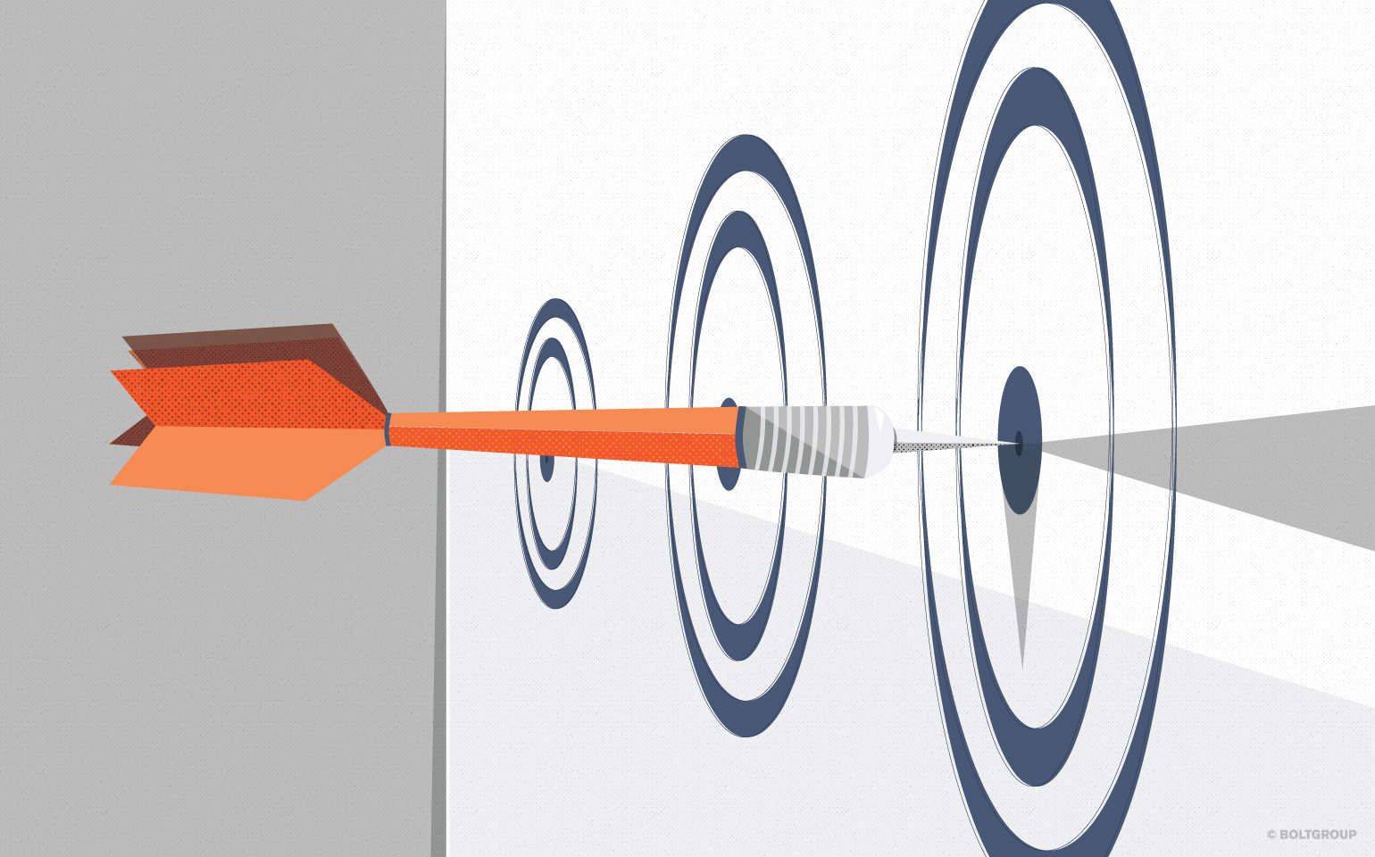 illustration of dart hitting bullseye