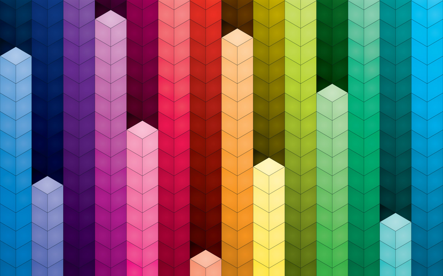colored blocks in rows