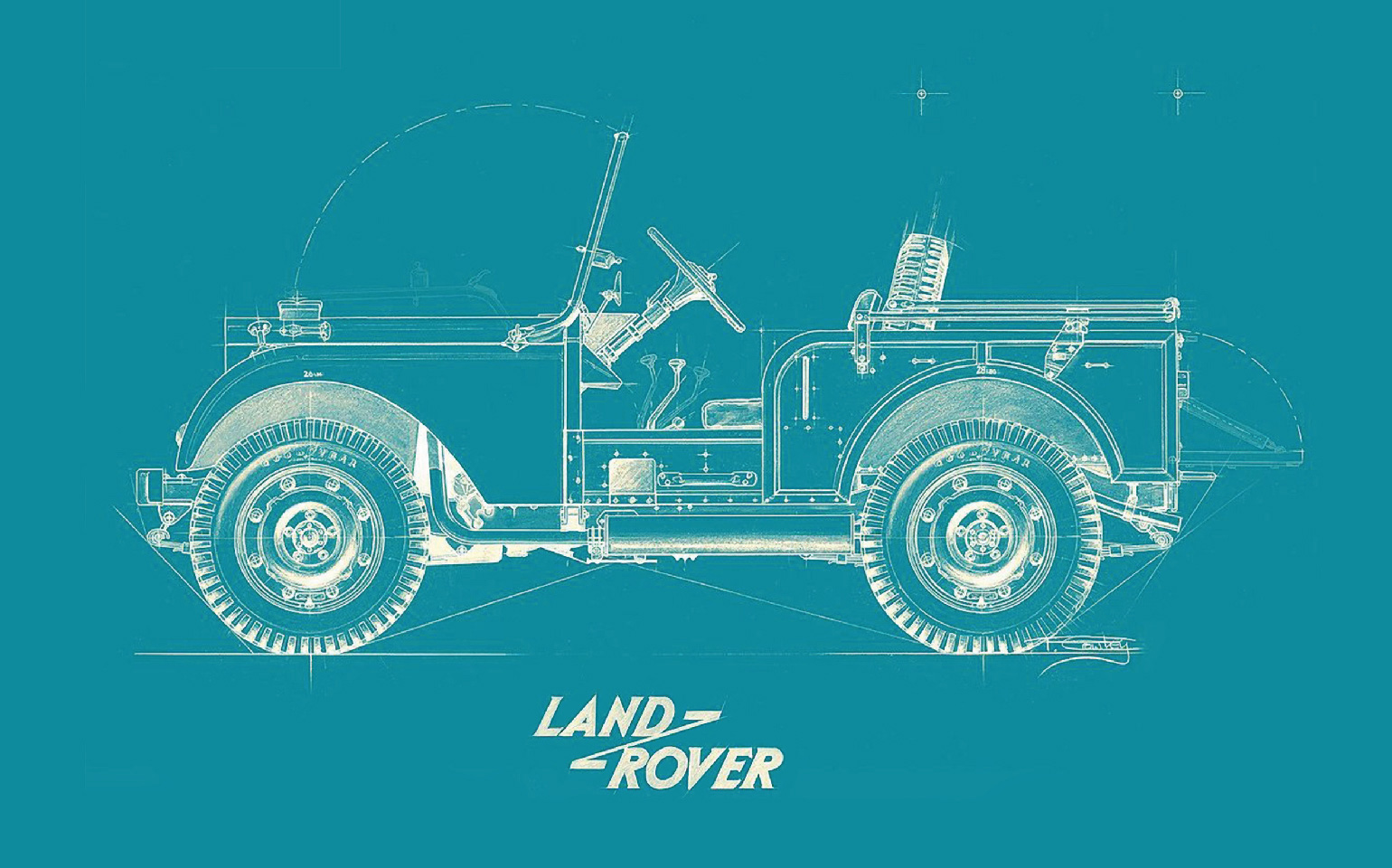 Land Rover Drawing