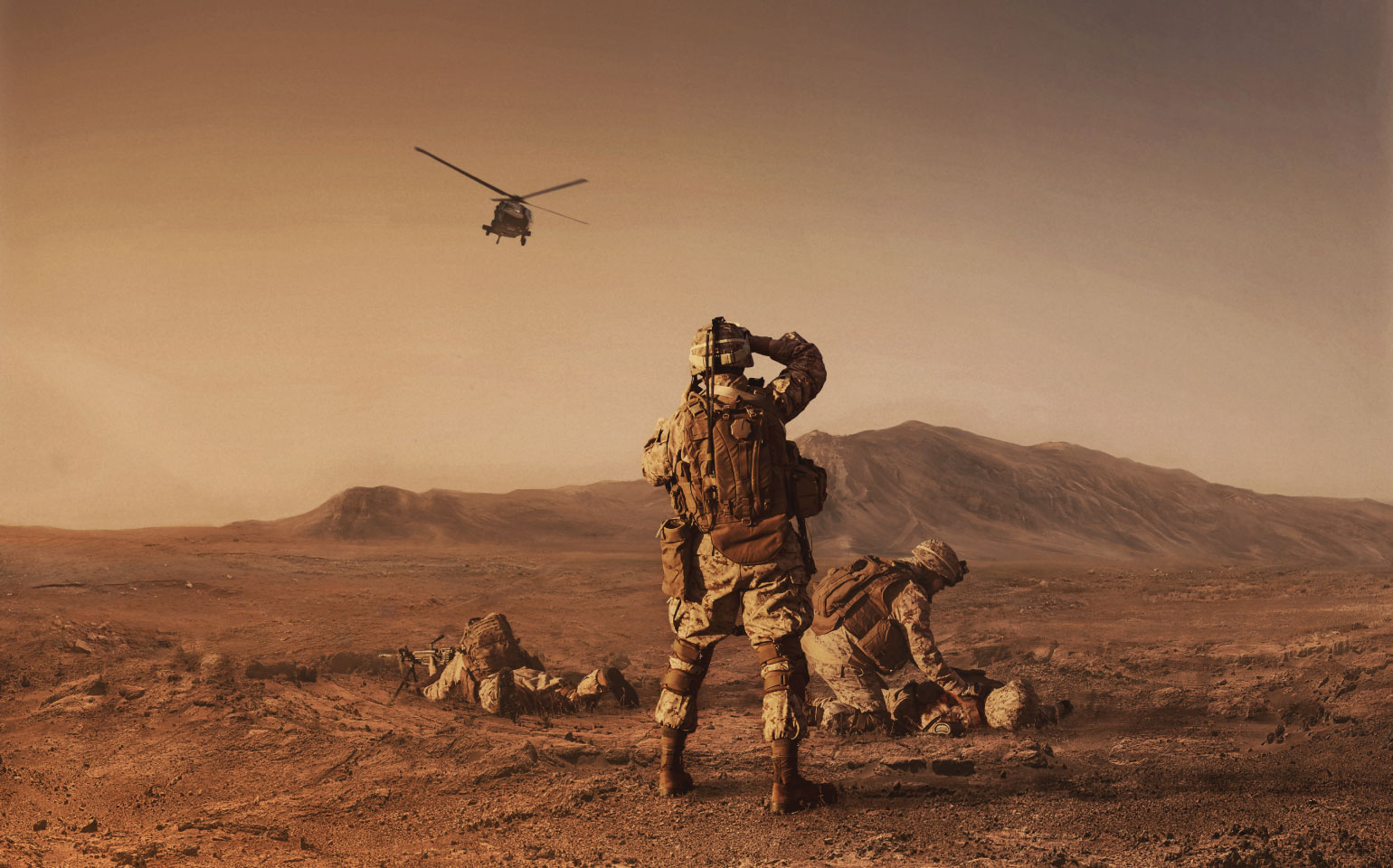 Military Rescue in Desert