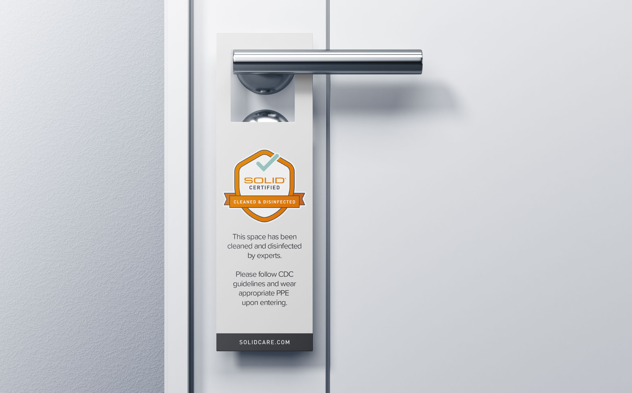 Solid Surface Care Door Hanger