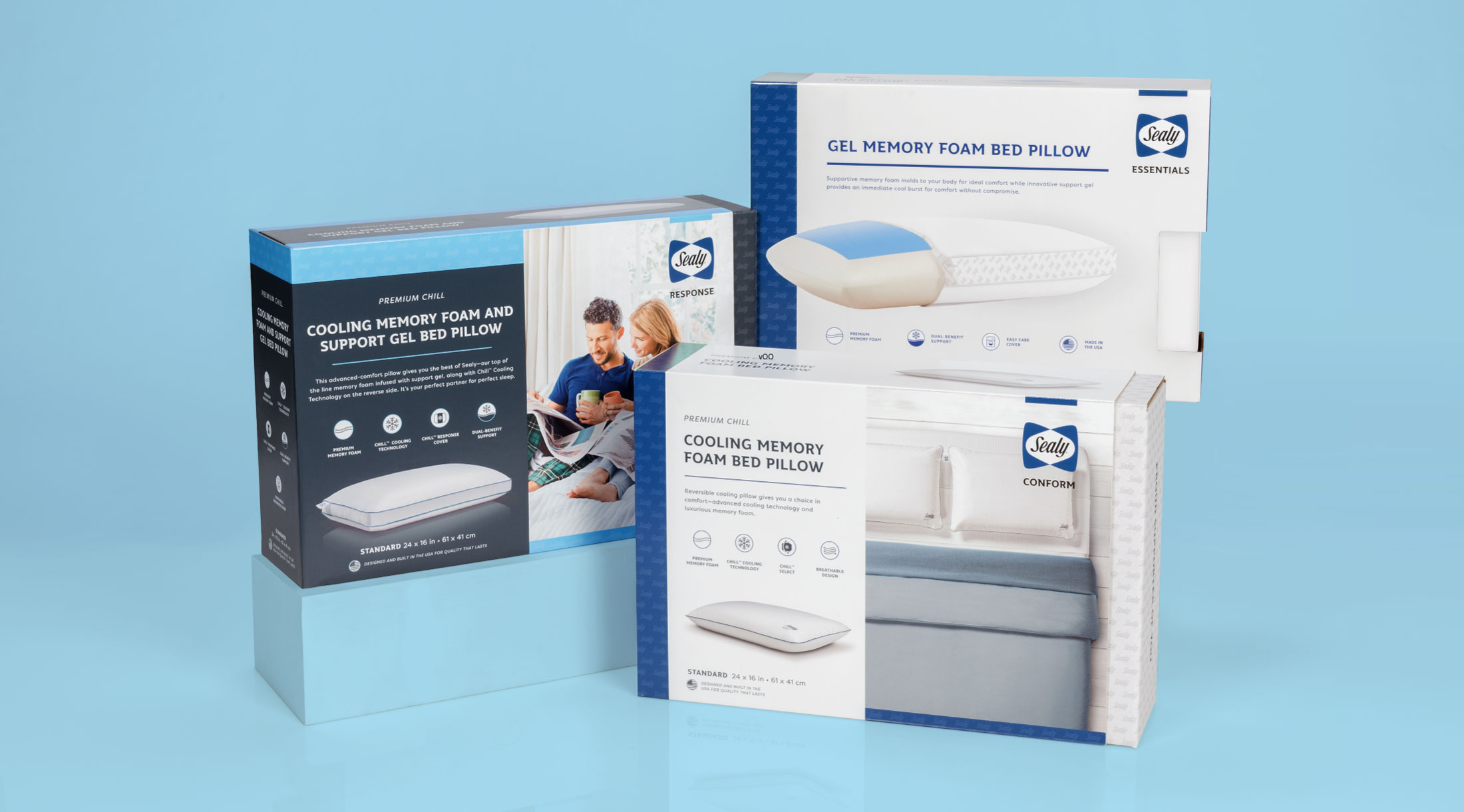 Sealy Tiered Pillow Packaging