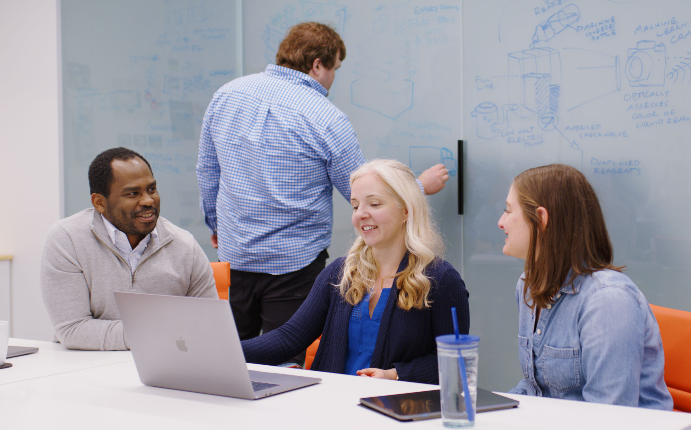 co-workers in a meeting together