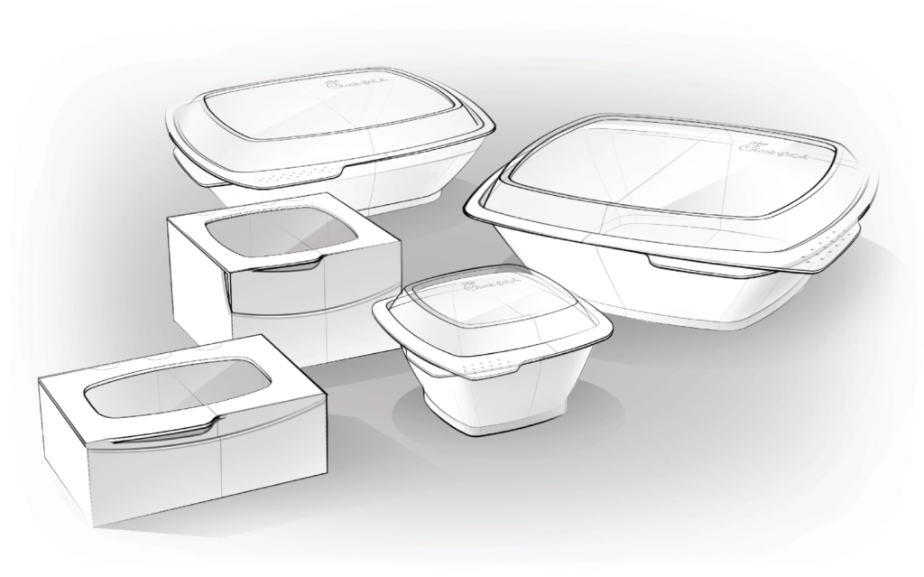 food packaging renderings