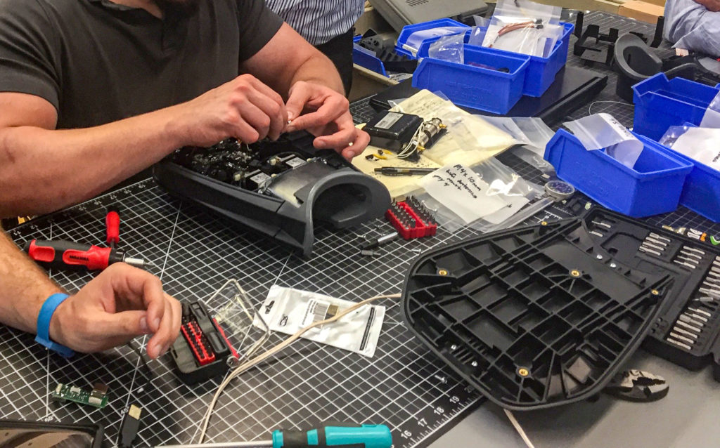 assembly of insides of a prototype