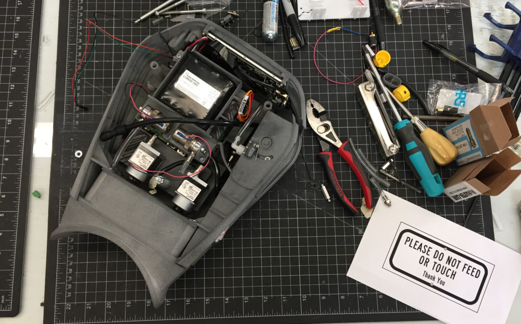 electronics inside prototype