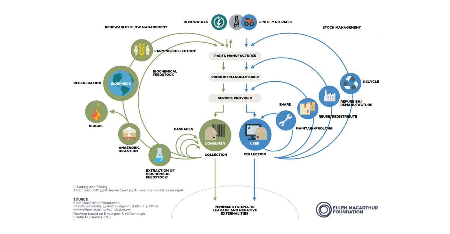 Ellen MacArthur Foundation graphic of a circular economy