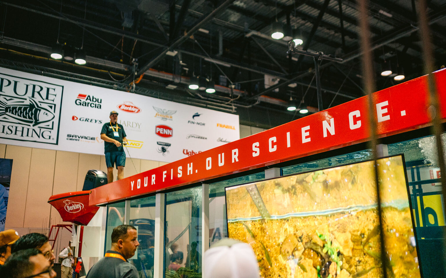 Fishing Demonstration at booth at ICAST 2024