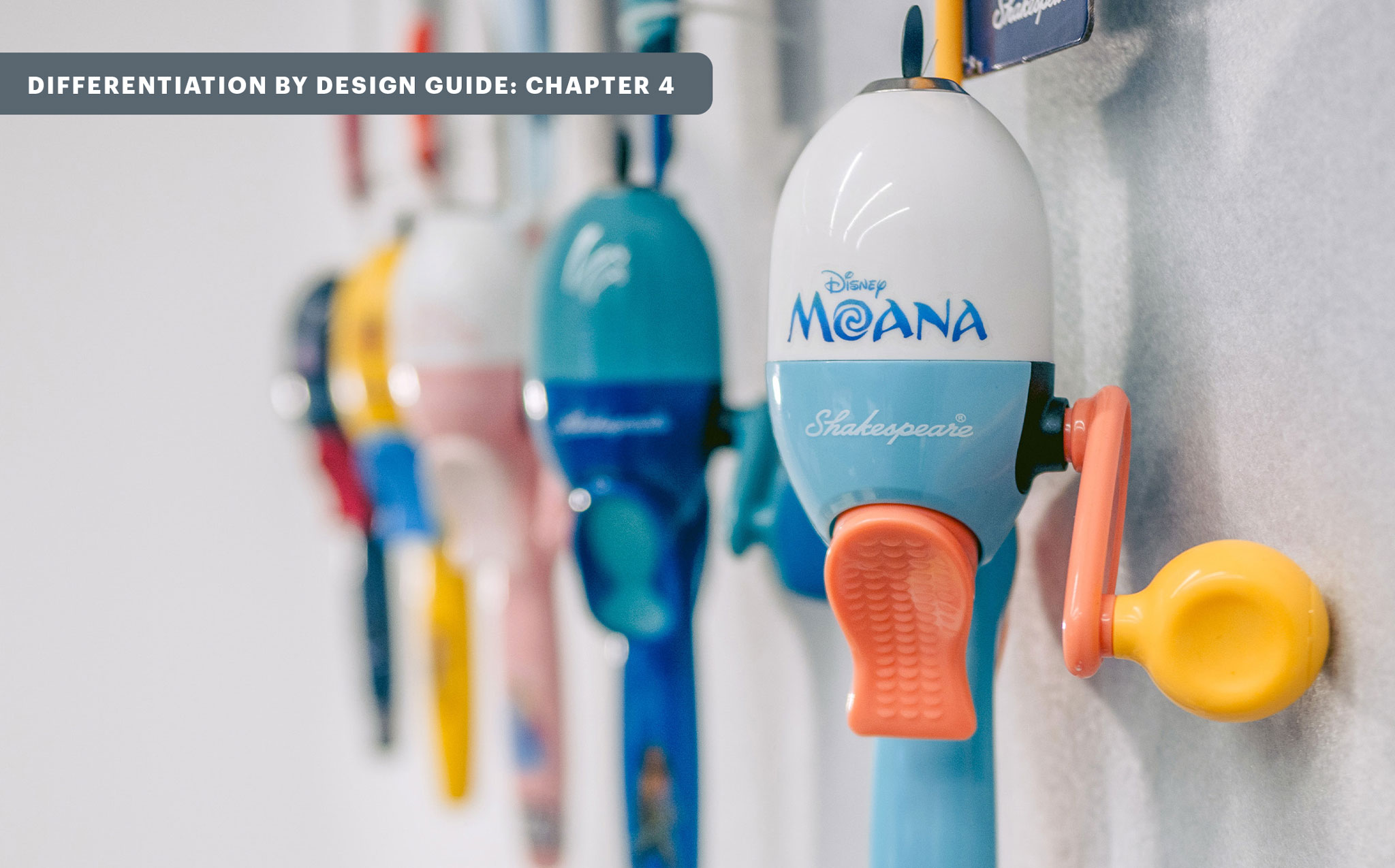 image of kids fishing rod handles showing key attributes for product design