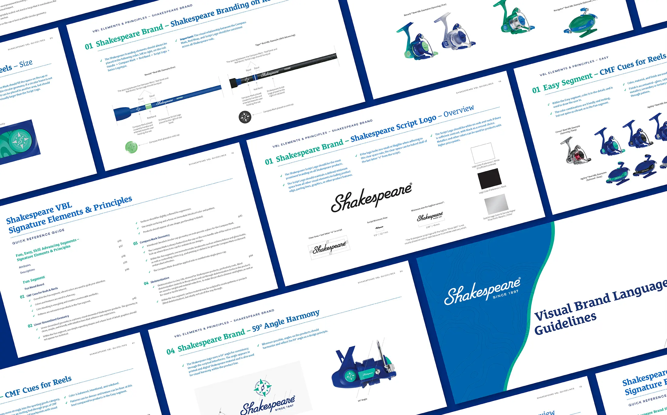 Collage showing multiple representative pages from the new Shakespeare VBL Guidelines document
