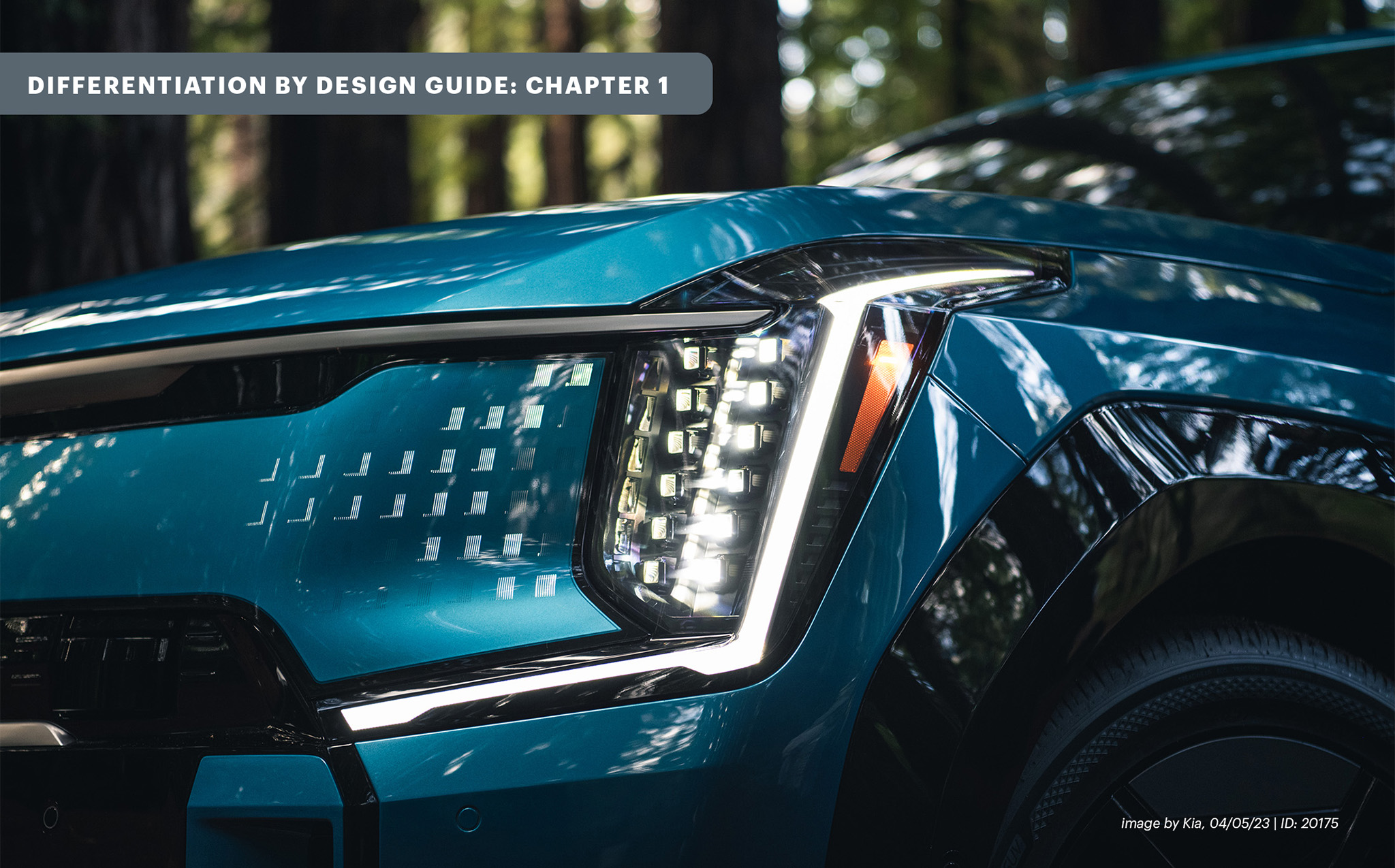 image of front of car illustrating an element of the power of visual brand language