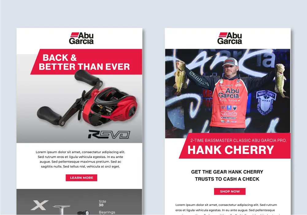 Abu Garcia email template digital design