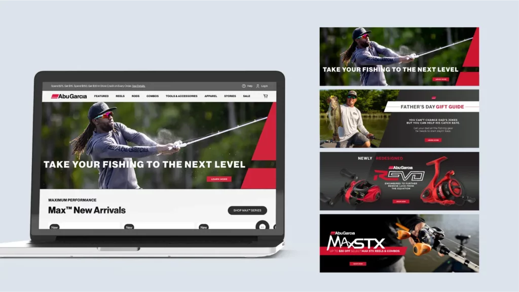 Abu Garcia Website Design Header