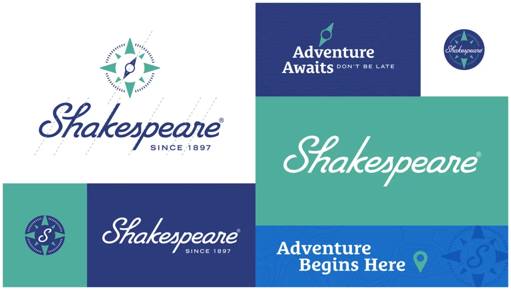 Shakespeare visual brand guideline page