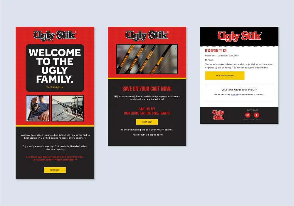 Ugly Stik email template digital design