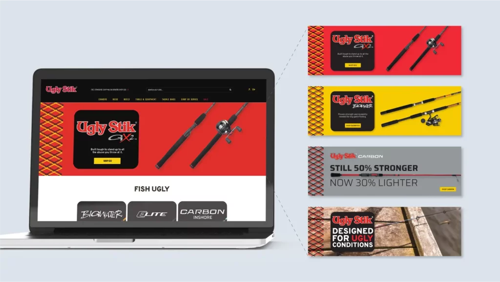Ugly Stik Website Design Header