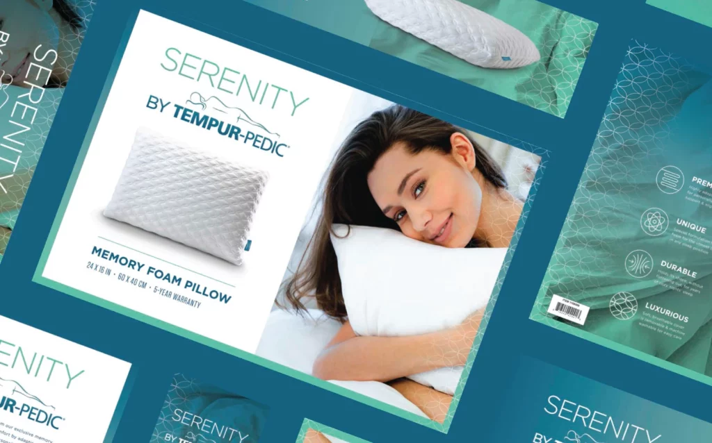 Tempur-Pedic Serenity Packaging Creative Art Direction