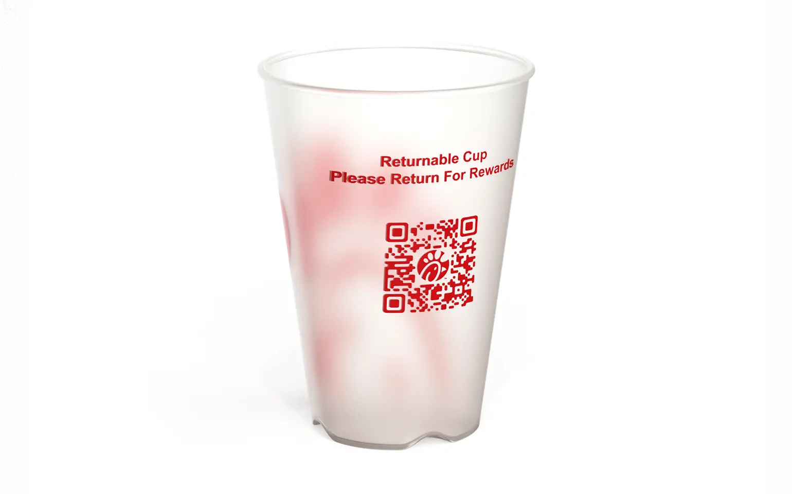 rendering of a reusable cup showing Chick-fil-A messaging