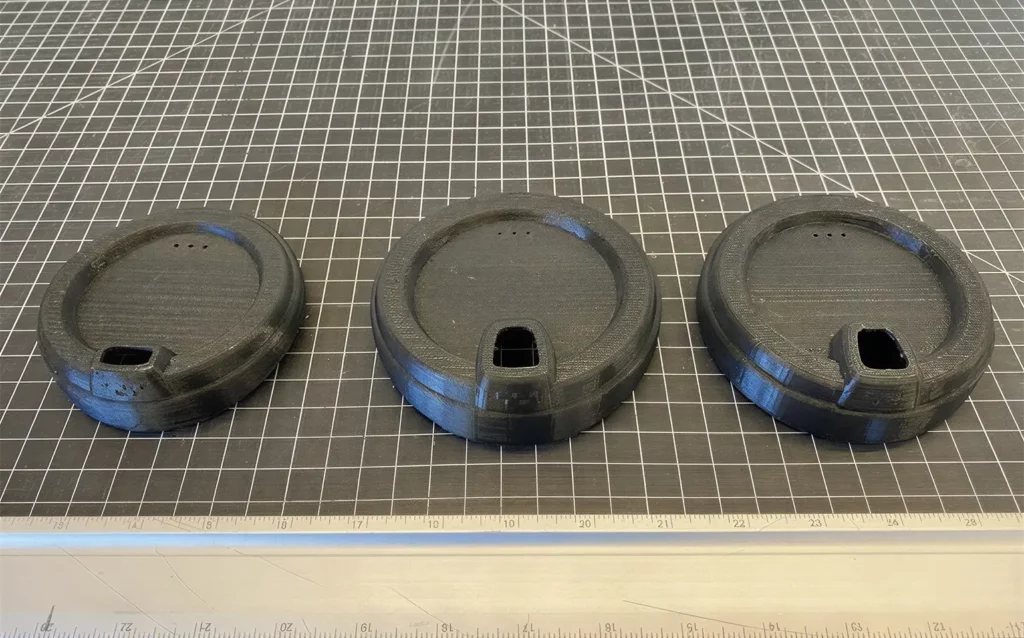 reusable lid for cups prototypes